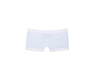 Little Girls Polka Mini-Short Underwear  White/Blue