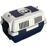 Nutrapet Dog Cat Carrier Box Closed Top Dark Blue L55Cmsx W33Cms X H30 Cms