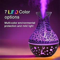 New Wood Grain Aroma Diffuser 7 LED Color Humidifier Capacity Ultrasonic Air Humidifier USB Cool Mist Humidifier for Home Lightinthebox