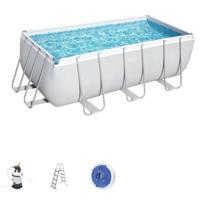 Bestway Pool Set Power Steel Rectangular 412X201X122Cm - 56456 - thumbnail