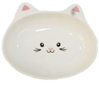 NutraPet Ceramic Kitty Plate - 15 X 14Cm White