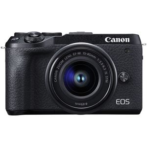 Canon EOS M6 Mark II Mirrorless Digital Camera with 15-45mm Lens, Black