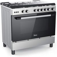 Midea 90x60cm Stainless Steel Freestanding Cooker, Stainless Steel finish - LME95030FFD-C