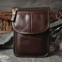 Genuine Leather Cowhide Elegant Waist Bag Phone Bags
