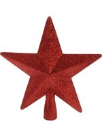 Homesmiths Christmas Treetop Star 19cm Red Glitter Homesmiths Christmas Treetop Star 19cm Red Glitter