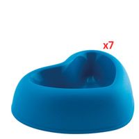 Georplast That's Amore Plastic Pet Bowl Medium - Blue (Pack of 7)
