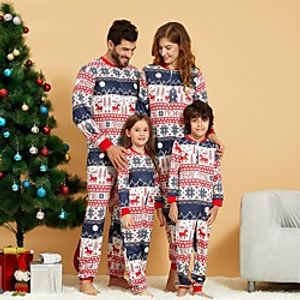 Family Look Christmas Overall  Jumpsuit Graphic Animal Print Rainbow Long Sleeve Matching Outfits miniinthebox
