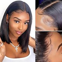 Bob Wig Human Hair 13x4 HD Lace Front Wig 150 Density Glueless Pre Plucked with Baby Hair Short Bob Wigs for Women Lightinthebox