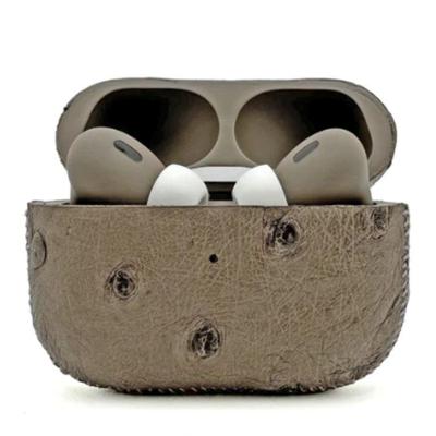 Customized Apple AirPods Pro 3 Leather Ostrich Taupe