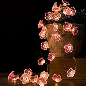 LED String Light 234M LED Peach Blossom Fairy String Lights Battery Operated 203040LEDs Christmas Outdoor Flower Shape Garden Wedding Decorative String Lamp Lightinthebox