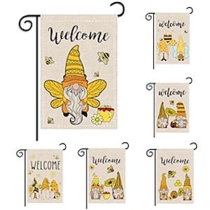 GardenFlagsDoubleSidedBurlap12x18Inch(3045cm)GardenFlag,Honey FestivalSmallYardFlagforOutdoorDecorations Lightinthebox
