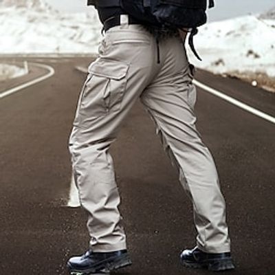 Men's Cargo Pants Camping Pants Tactical Pants Hiking Pants Print Zipper Pocket 8 Pocket Plain Camouflage Waterproof Breathable Full Length Outdoor Camping  Hiking Going out Cotton Blend Casual Lightinthebox