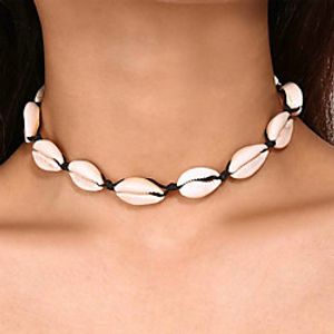 Women's Necklace Braided Shell Fashion Holiday Shell Black 40 cm Necklace Jewelry 1pc For Beach Lightinthebox