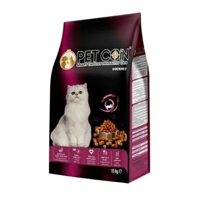 Petcoin Adult Cat Gourmet Chicken, Salmon & Lamb- 15Kg