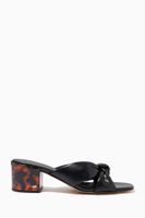 Josie Knotted Mules in Leather Josie Knotted Mules in Leather