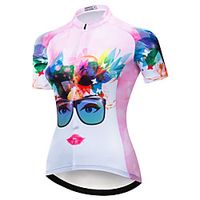 21Grams Women's Short Sleeve Cycling Jersey Summer Spandex Polyester Pink Floral Botanical Bike Jersey Top Mountain Bike MTB Road Bike Cycling Quick Dry Moisture Wicking Breathable Sports Clothing miniinthebox - thumbnail