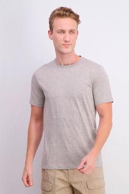Mens Basic Microprint T-Shirt Smoke/Ivory Mens Basic Microprint T-Shirt Smoke/Ivory