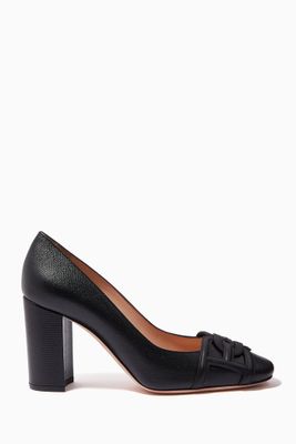 Pinkie 85 Pumps in Grained Calf Leather