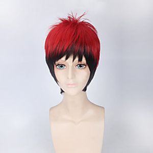 Kuroko no Basket Kagami Taiga Cosplay Wigs Men's Layered Haircut 12 inch Heat Resistant Fiber Curly Two Tone Teen Anime Wig miniinthebox