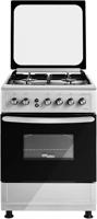 Super General 60 x 60 x 85 cm Freestanding Gas Cooker, 4 Burner Full Safety, Stainless Steel Cooker, Gas Oven With Rotisserie, Automatic Ignition, Silver turkey - SGC6470MSFS