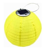 12 Solar Powered Lanterns Waterproof Outdoor Nylon Cloth Paper Lantern Lamps Garden Hanging Paper Lanterns Lightinthebox - thumbnail