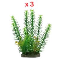 Aquarium Plastic Plant - M502 -W6XH13 Cm Pack Of 3