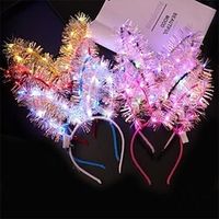 Rabbit Ear Decor Headband Luminous Headwear Led Lights Rabbit Flashing Costume Hair Hoop Party Hair Accessories miniinthebox