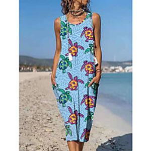Women's Strap Dress Light Blue Complete color code and large amount of spot Blushing Pink White Black Sleeveless Turtle Spring Summer Casual 2021 S M L XL 2XL Lightinthebox