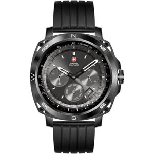 Swiss Military Dom 4 Smartwatch - 1.43" AMOLED Display Compatibile with iOS/Android- Black