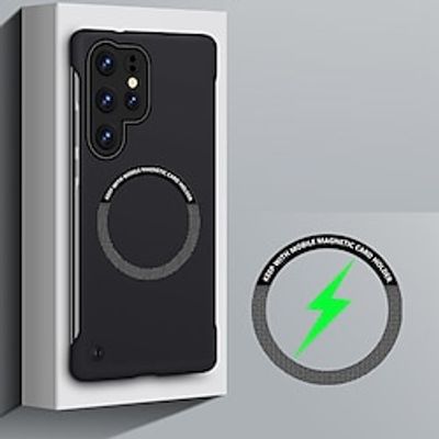 Phone Case For Samsung Galaxy S23 Ultra Plus S22 S21 S20 Plus Ultra S10 S9 Plus Back Cover With Magsafe Support Wireless Charging Matte Frosted Shockproof Solid Color Retro PC Lightinthebox
