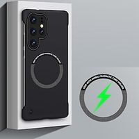 Phone Case For Samsung Galaxy S23 Ultra Plus S22 S21 S20 Plus Ultra S10 S9 Plus Back Cover With Magsafe Support Wireless Charging Matte Frosted Shockproof Solid Color Retro PC Lightinthebox - thumbnail