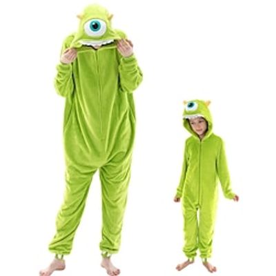 Kid's Adults' Kigurumi Pajamas Nightwear Onesie Pajamas Animal Cartoon Onesie Pajamas Funny Costume Flannel Cosplay For Men and Women Boys and Girls Carnival Animal Sleepwear Cartoon Lightinthebox