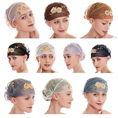 Arabian Muslim Adults Women's Religious Hat Cap Hijab Scarfs For Satin  Tulle Ramadan Headpiece Lightinthebox