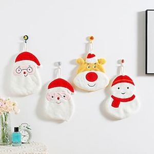 Christmas Decor Washing Hand Towel Red Santa Claus Hanging Cloth Lightinthebox