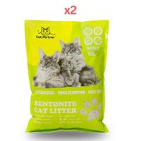 Cat Partner Bentonite Dust Free Clumping Litter 10 L Green Apple (Pack of 2)