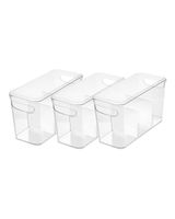 Interdesign Crisp Divided Bin 6 x 14 x 8 inch Set of 3 Pieces