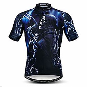 mens cycling jersey tops 3d print biking shirts short sleeve full zipper bicycle jacket pockets lycra cuff - - s = (height 165170 cm weight 50 kg  125lbs) Lightinthebox