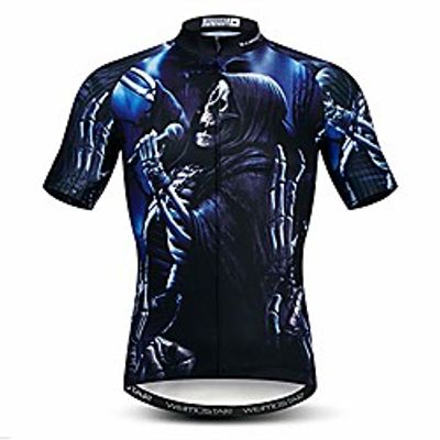 mens cycling jersey tops 3d print biking shirts short sleeve full zipper bicycle jacket pockets lycra cuff - - s = (height 165170 cm weight 50 kg  125lbs) Lightinthebox