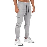 Men's Sweatpants Joggers Trousers Pocket Plain Comfort Breathable Outdoor Daily Going out 100% Cotton Fashion Casual Black Army Green Lightinthebox - thumbnail