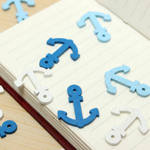 50pcs Wooden Mini Boat Anchor Spear Pendant Scrapbooking Home Buttons Handmade Accessories