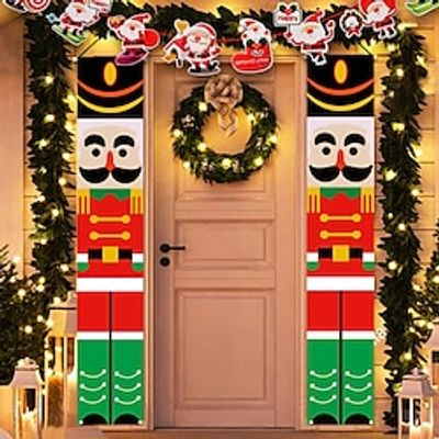 New Porch Decoration Door Curtain Christmas Background Cloth Banner Origin Source Of Goods Christmas Couplet Lightinthebox New Porch Decoration Door Curtain Christmas Background Cloth Banner Origin Source Of Goods Christmas Couplet Lightinthebox