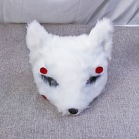 Carnival  Original Design Tiandi Snow Fox Limited Edition Personalized Cute and Cute Pet Handdrawn Plush Fox Mask Lightinthebox - thumbnail
