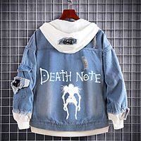 Inspired by Death Note L.Lawliet Anime Cartoon Cloth Demin Anime Harajuku Graphic Kawaii Hoodie For Women's / Men's miniinthebox - thumbnail