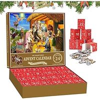 Christmas Advent Calendar 2023 - Welcoming The Nativity, Christmas Advent Calendar Jigsaw Puzzle 24 Boxes,1008 Pieces Puzzles Countdown To Christmas, Xmas Gifts For Women Men Kids Lightinthebox - thumbnail