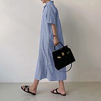 Women's Swing Dress Maxi long Dress 1 2 3 Short Sleeve Stripes Spring Summer Casual / Daily 2021 4X S M L XL XXL XXXL miniinthebox - thumbnail