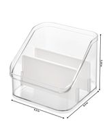 Inter Design Crisp Divided Organizer Clear & Matte White