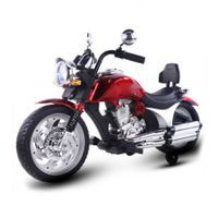 Megastar Ride On 12 V Lights Up Harley-Davidson Topper Power Wheels Motorbike, Red - MG 958 - RED (UAE Delivery Only)