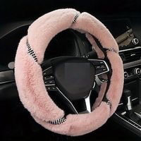 Car Steering Wheel Cover Ladies Plush Artificial Diamond Fashion Winter Essential Car Interior Accessories Women miniinthebox - thumbnail