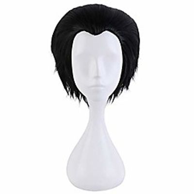 anime yuri!!! on ice yuri katsuki short black wigs cosplay halloween party costume hair dress,14inch(one size black 01) miniinthebox