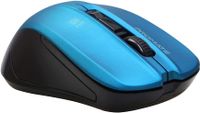 Promate Wireless Mouse, Comfortable Ambidextrous 2.4GHz Cordless Ergonomic Mice with 4 Programmable Buttons, CONTOUR.BLUE